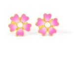 Kids- Pink Flower Earrings