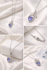 Tanzanite Precious Gemstone Pendant with Chain - Image 8