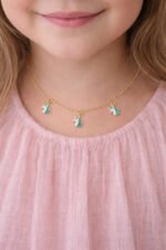 Kids 925 SILVER Jewelry Set - Unicorn Charm Necklace, Bracelet & Earrings - Image 5