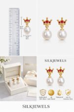 Kids- Pearl crown Earrings - Image 4