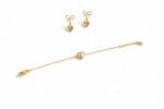 bracelet and earrings