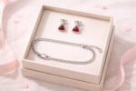 Romantic Silver Necklace & Earring Jewelry Set for Women - Image 2