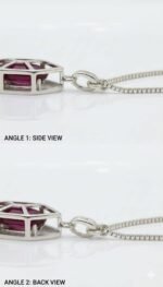 Natural Ruby Precious Gemstone Necklace (Deep Red) - Image 2