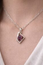 Ruby Precious Gemstone Pendant with Chain - Image 6