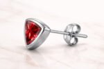 Red Triangle Ear Studs - Image 6
