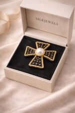 Silk Jewels Elegant Gold Brooch Pin