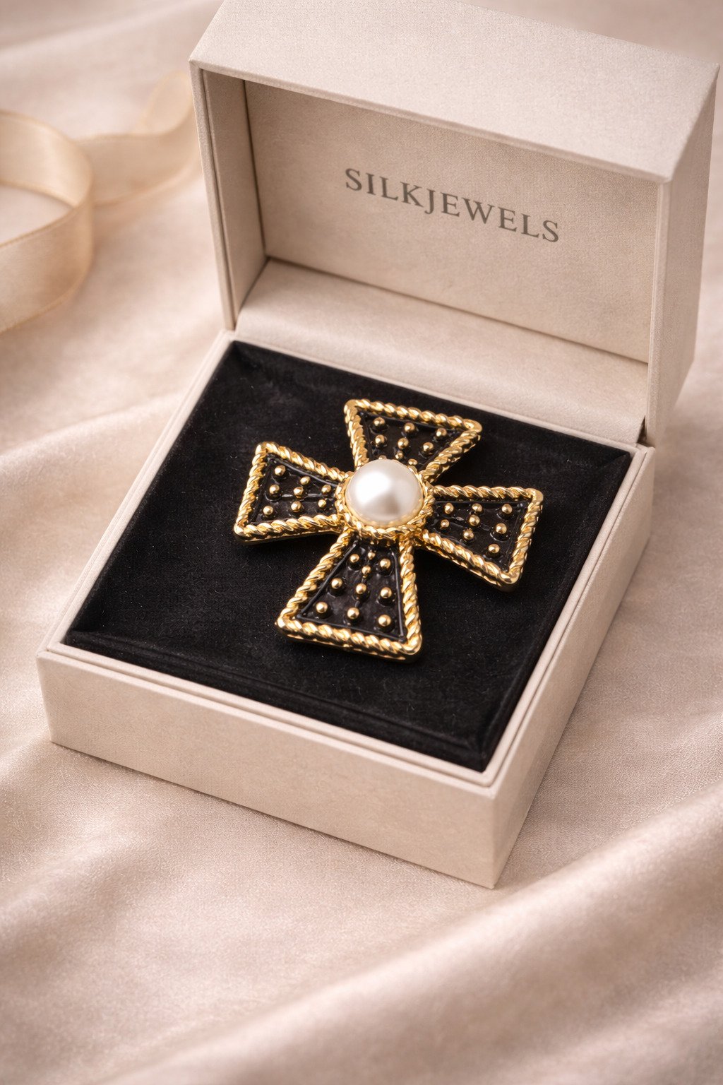 file_00000000133c7208bda1dbe5818a56ee Silk Jewels Elegant Gold Brooch Pin - Image 1