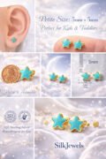Kids- Blue star Earrings - Image 5