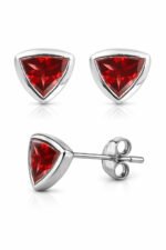 Red Triangle Ear Studs - Image 7