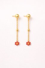 Kids 925 SILVER Jewelry Set - Blooming Flower Charm Necklace, Bracelet & Earrings - Image 3