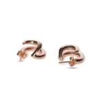 Twin Rose Gold Hoops - Image 7
