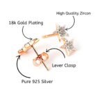 Rose Gold Star Ear Climber Stud Earrings | Celestial Constellation Gift for Her - Image 4
