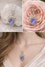Tanzanite Precious Gemstone Pendant with Chain - Image 4