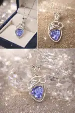 Tanzanite Precious Gemstone Pendant with Chain - Image 6