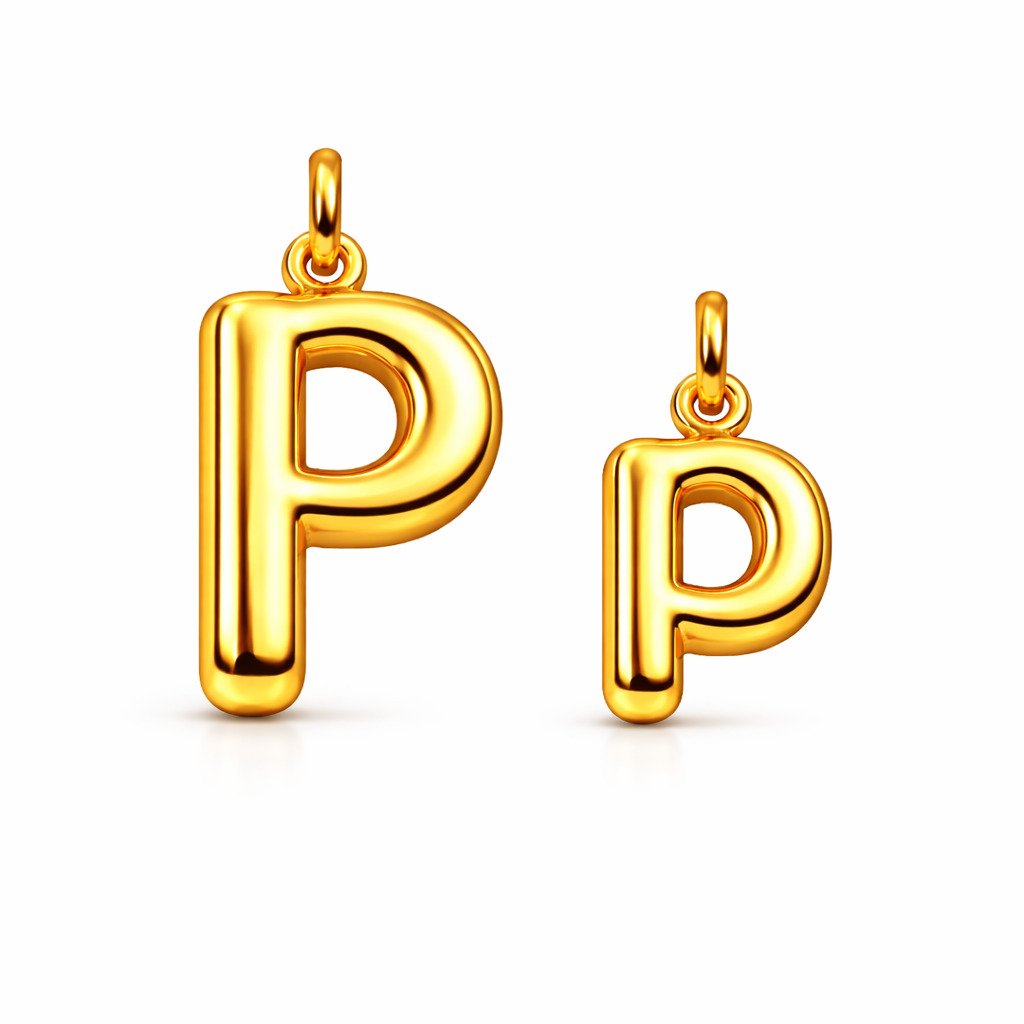 file_000000004658720892ce2b0f59684f18 INITIALS PENDANT LETTER P & p - Image 1