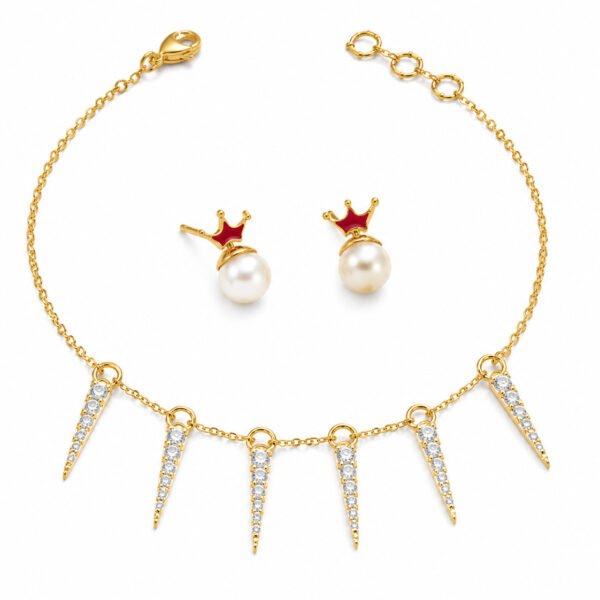 bracelet and earrings