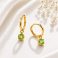 Push Back Gemstone Huggie Earrings by Silk Jewels - Image 11