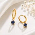 Push Back Gemstone Huggie Earrings by Silk Jewels - Image 12