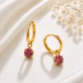 Push Back Gemstone Huggie Earrings by Silk Jewels - Image 13