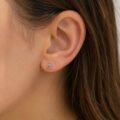 Push Back Gemstone Ear Studs by Silk Jewels - Image 6