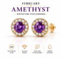 Push Back Gemstone Ear Studs by Silk Jewels - Image 4