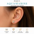 Push Back Gemstone Ear Studs by Silk Jewels - Image 5
